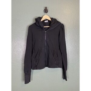 CMC Hoodie Jacket Color Me Cotton Black Zip-Up Women Size  Small